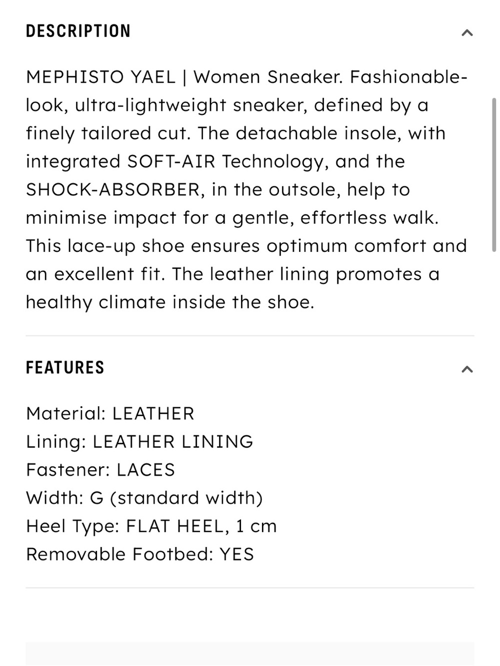 Mephisto Yael Leather Sneaker - Picture 10 of 10